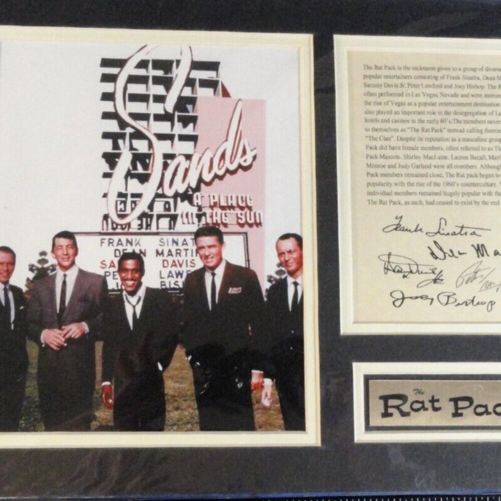 sz11x14 MATTED RATPACK AUTOGRAPHED REPRINT READY FOR FRAMING LD 2565